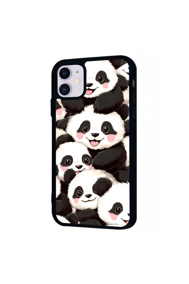iPhone 11 Uyumlu Panda Tasarımlı Glossy Premium Kılıf