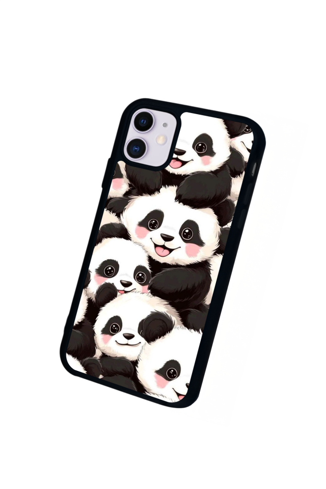 iPhone 11 Uyumlu Panda Tasarımlı Glossy Premium Kılıf