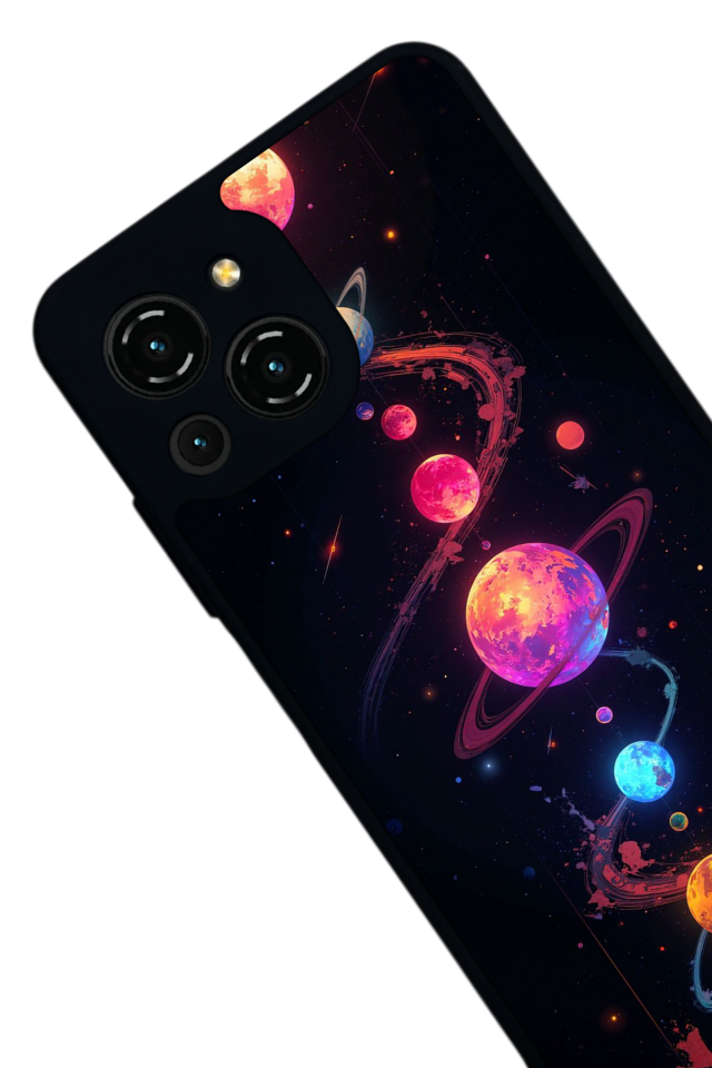 Reeder S23 Pro Max Uyumlu Uzay Tasarımlı Glossy Premium Kılıf