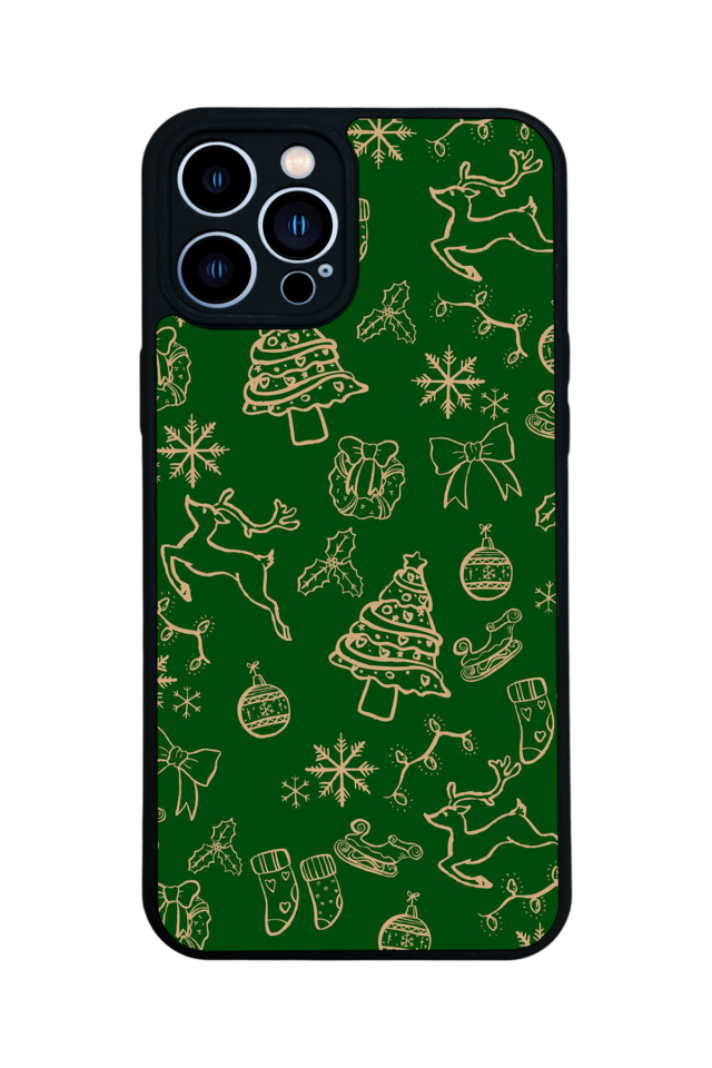 iPhone 13 Pro Max Uyumlu Yilbasi Christmas Tasarımlı Glossy Premium Kılıf
