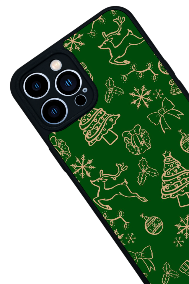 iPhone 13 Pro Max Uyumlu Yilbasi Christmas Tasarımlı Glossy Premium Kılıf