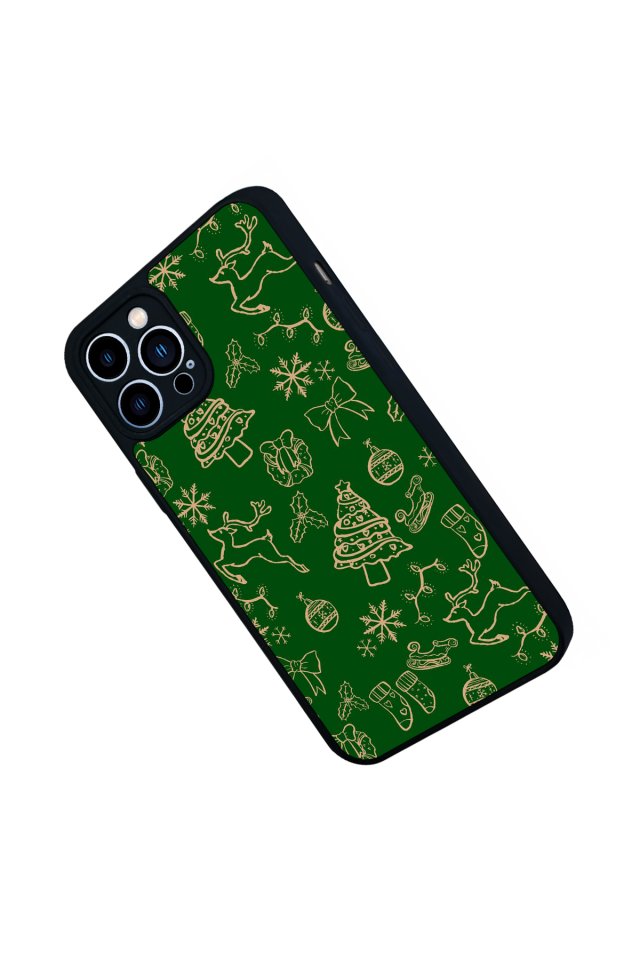 iPhone 13 Pro Max Uyumlu Yilbasi Christmas Tasarımlı Glossy Premium Kılıf