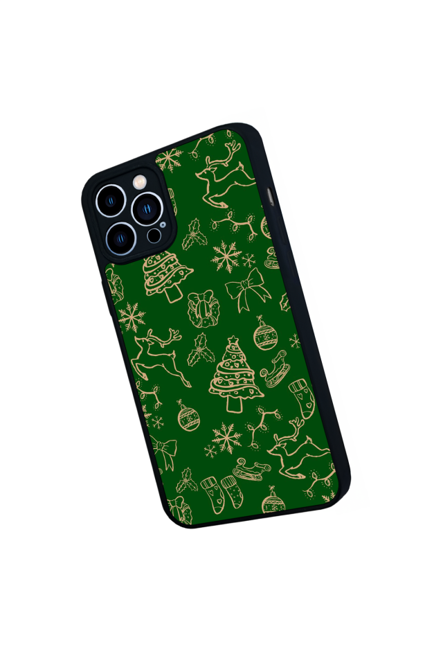 iPhone 13 Pro Max Uyumlu Yilbasi Christmas Tasarımlı Glossy Premium Kılıf