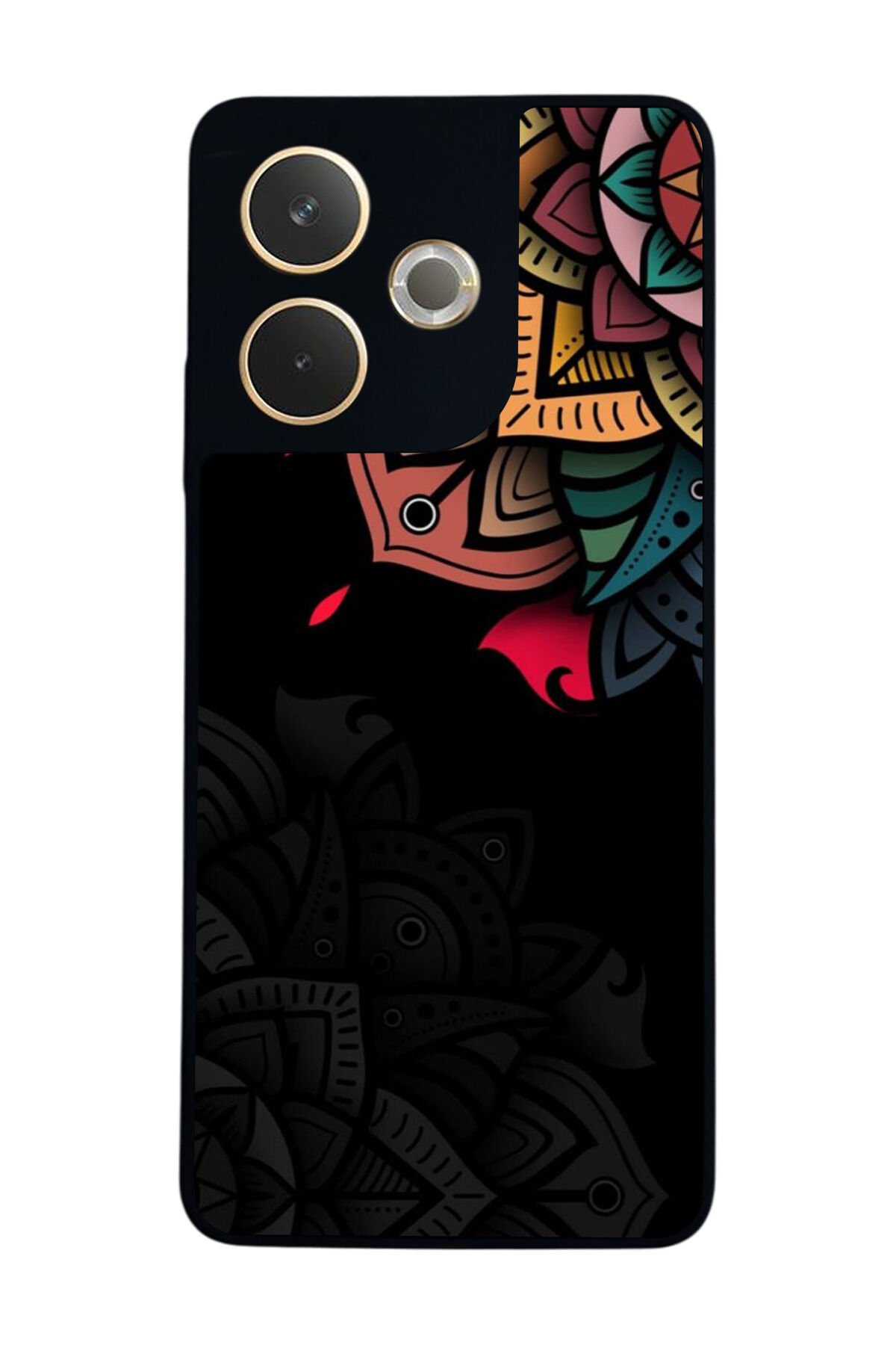Oppo A5 Pro Uyumlu Mandala Tasarımlı Glossy Premium Kılıf