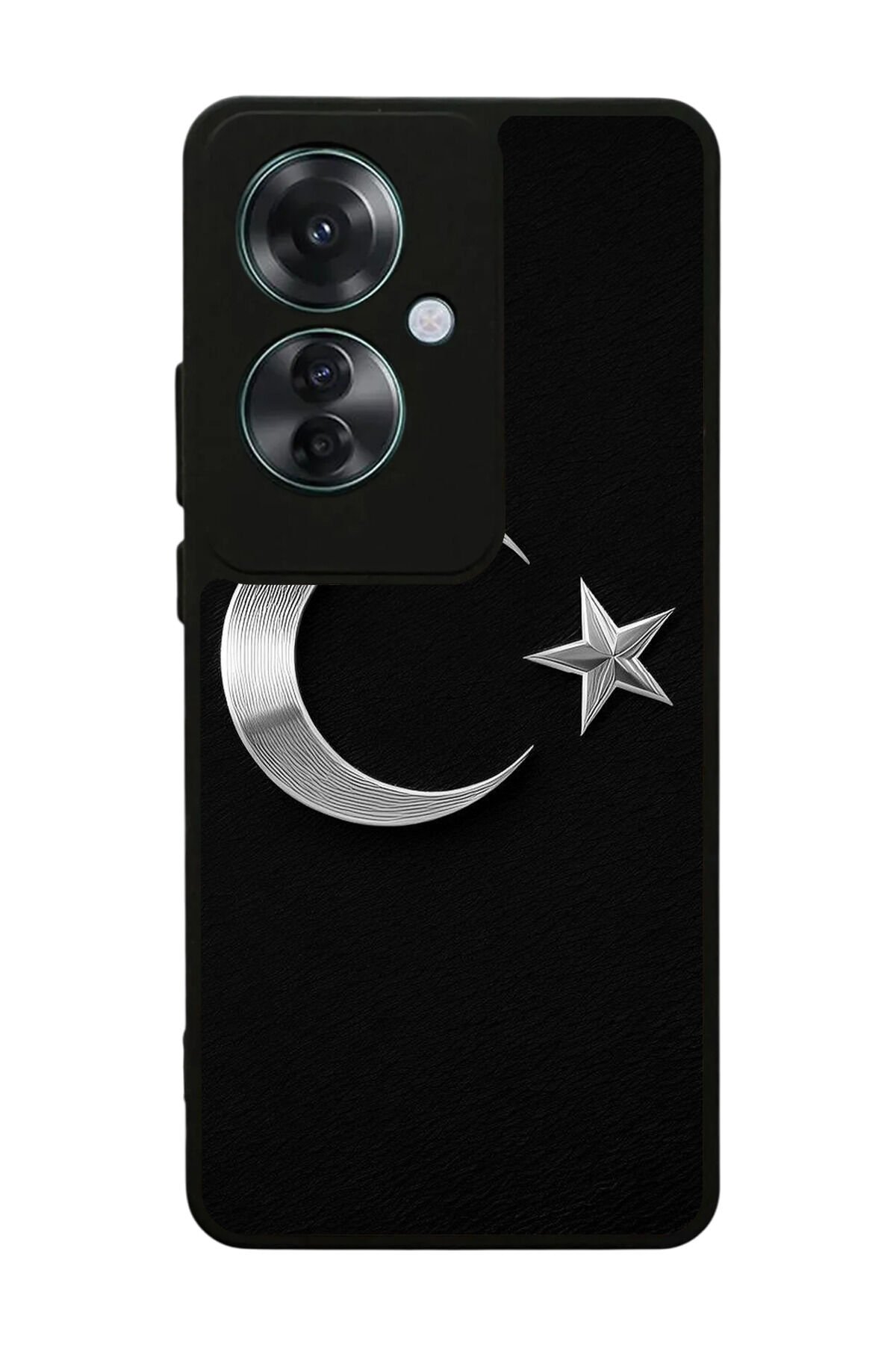 Oppo Reno 11F Uyumlu Türk Bayragi Tasarımlı Glossy Premium Kılıf