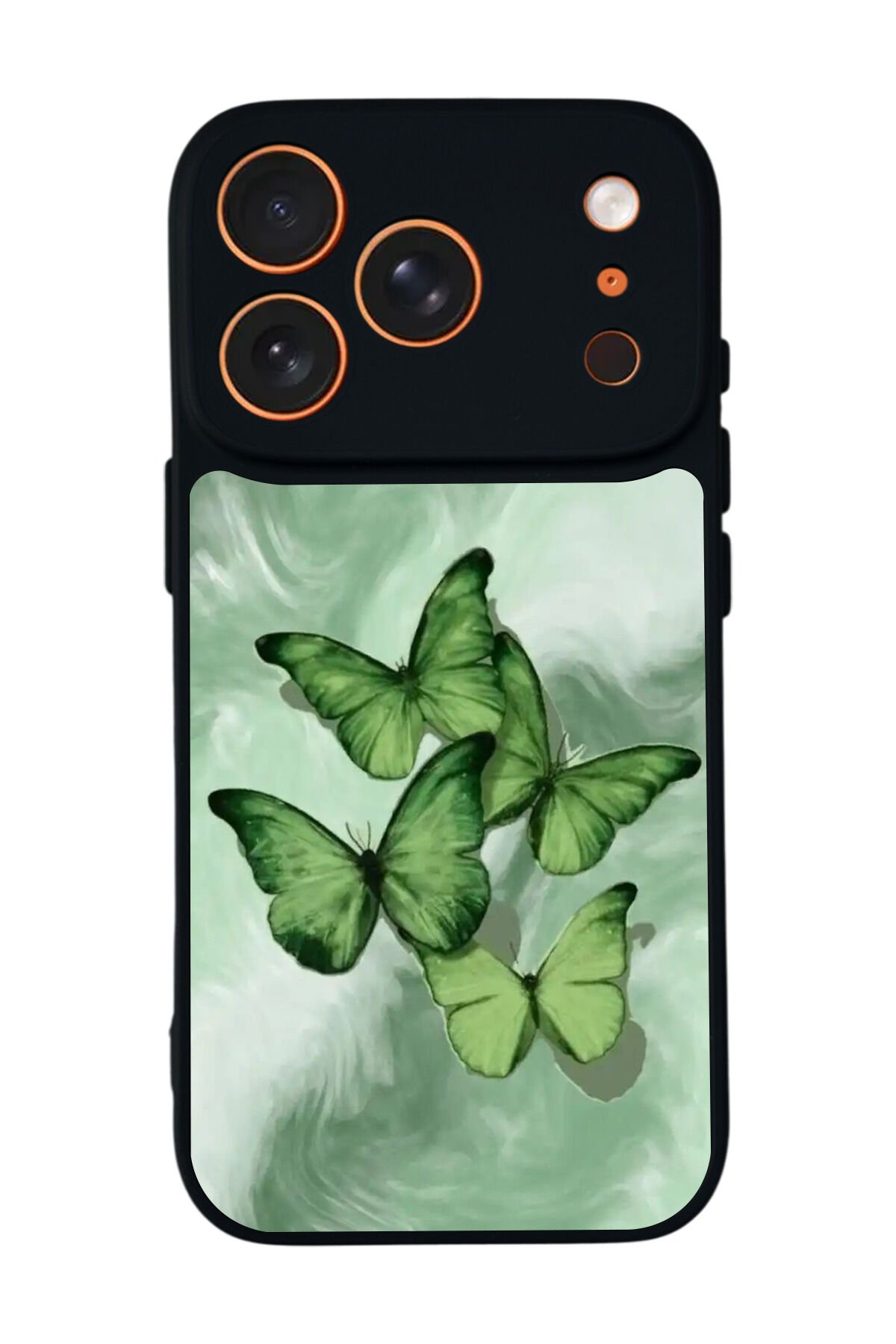 iPhone 17 Pro Uyumlu Kelebek Tasarımlı Glossy Premium Kılıf