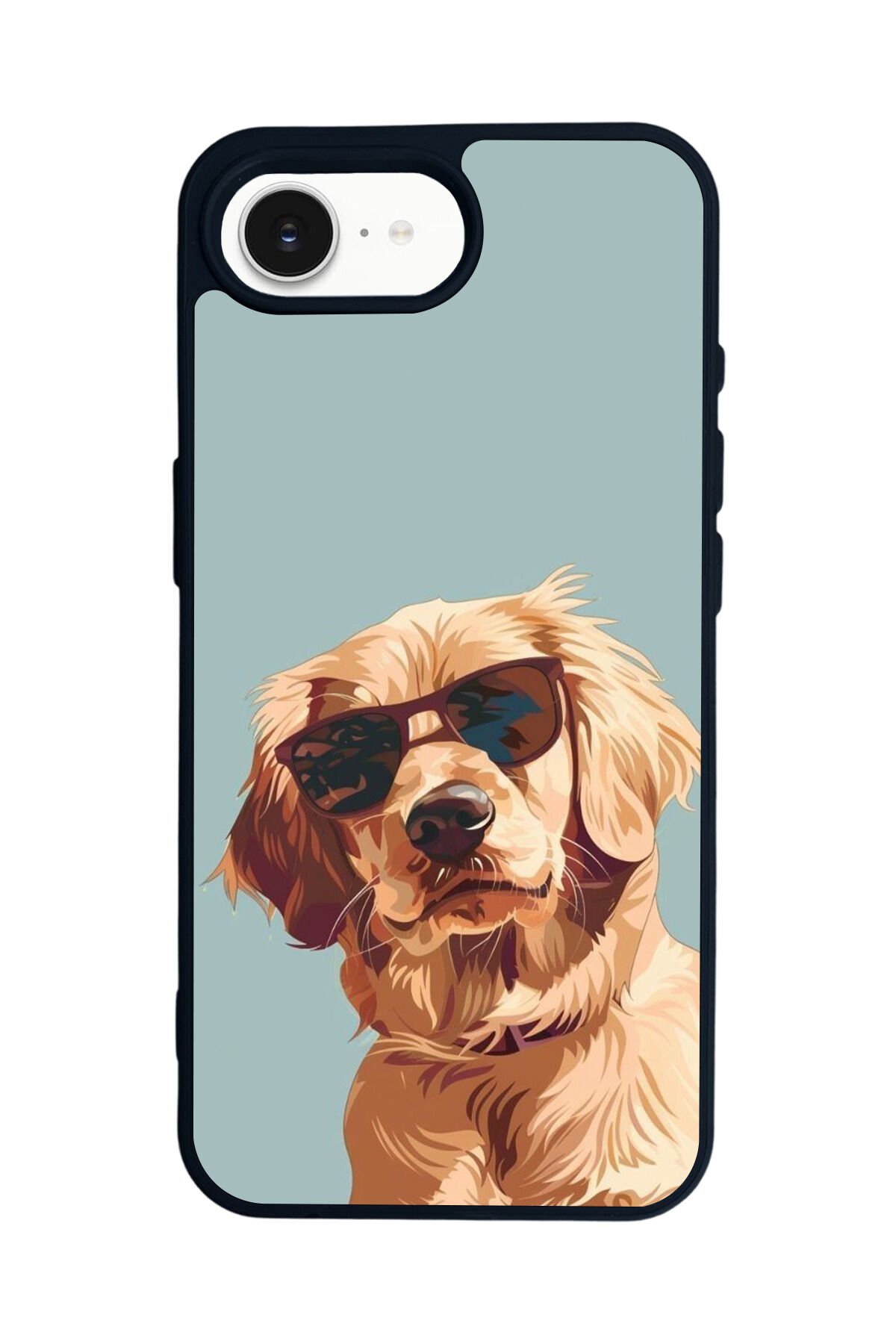 iPhone 16E Uyumlu Golden Kopek Tasarımlı Glossy Premium Kılıf