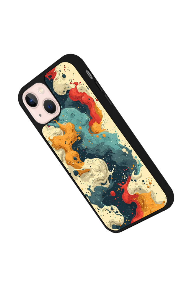 iPhone 13 Mini Uyumlu Abstract Tasarımlı Glossy Premium Kılıf