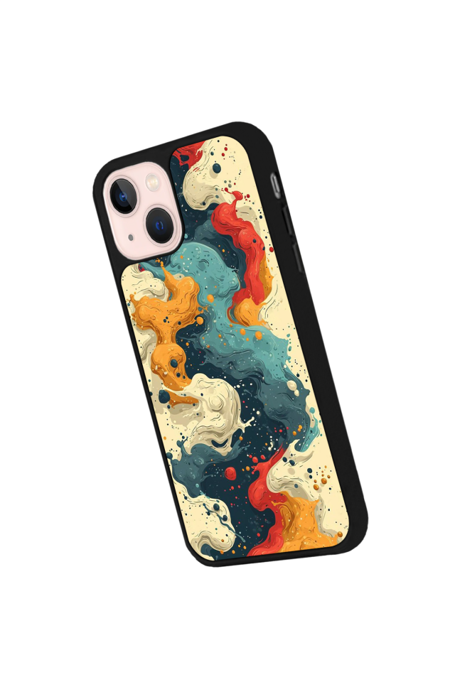 iPhone 13 Mini Uyumlu Abstract Tasarımlı Glossy Premium Kılıf