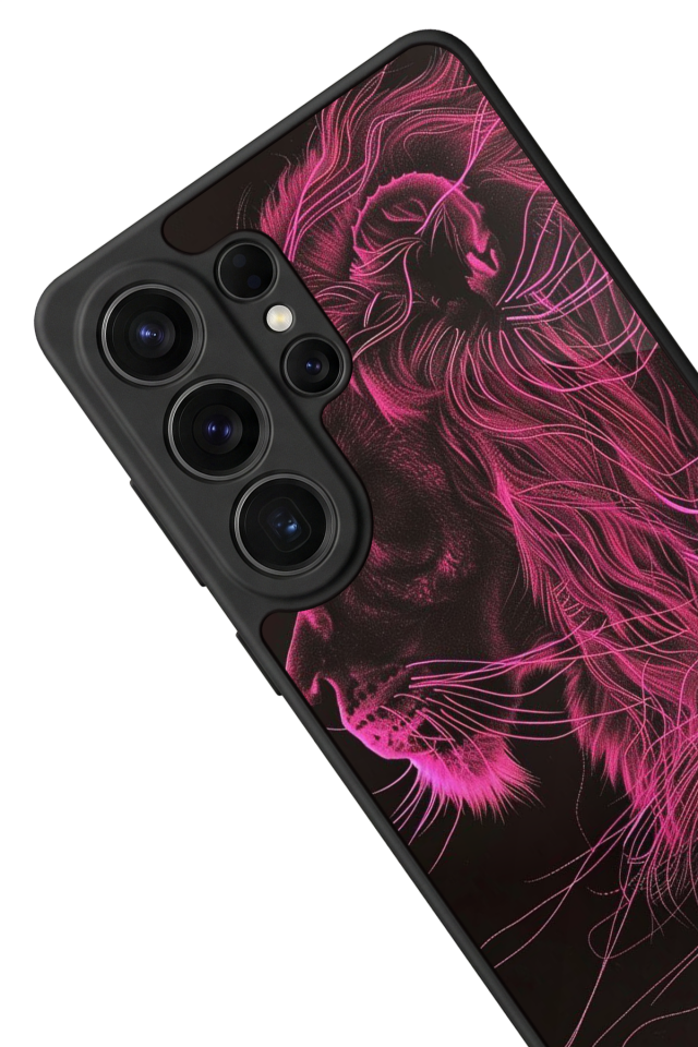 Samsung Galaxy S26 Ultra Uyumlu Aslan Tasarımlı Glossy Premium Kılıf