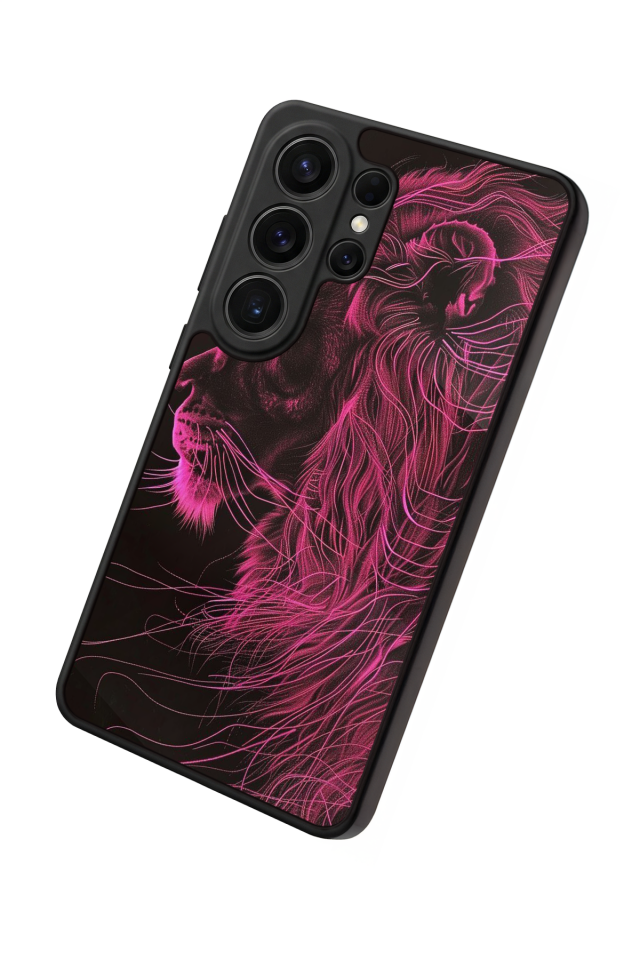 Samsung Galaxy S26 Ultra Uyumlu Aslan Tasarımlı Glossy Premium Kılıf