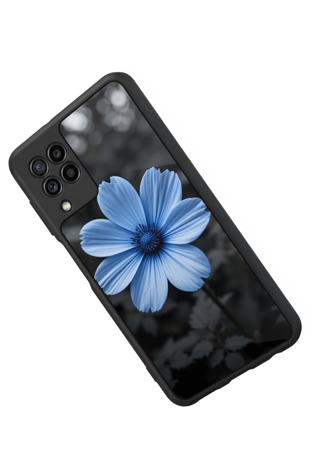 Samsung Galaxy M32 Uyumlu Cicek Tasarımlı Glossy Premium Kılıf