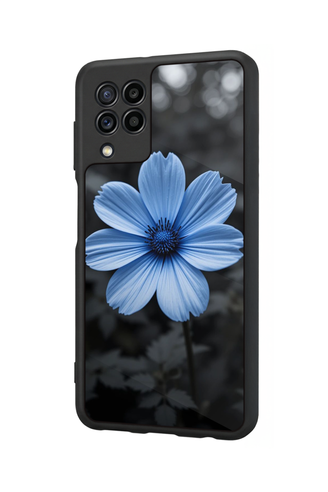 Samsung Galaxy M32 Uyumlu Cicek Tasarımlı Glossy Premium Kılıf