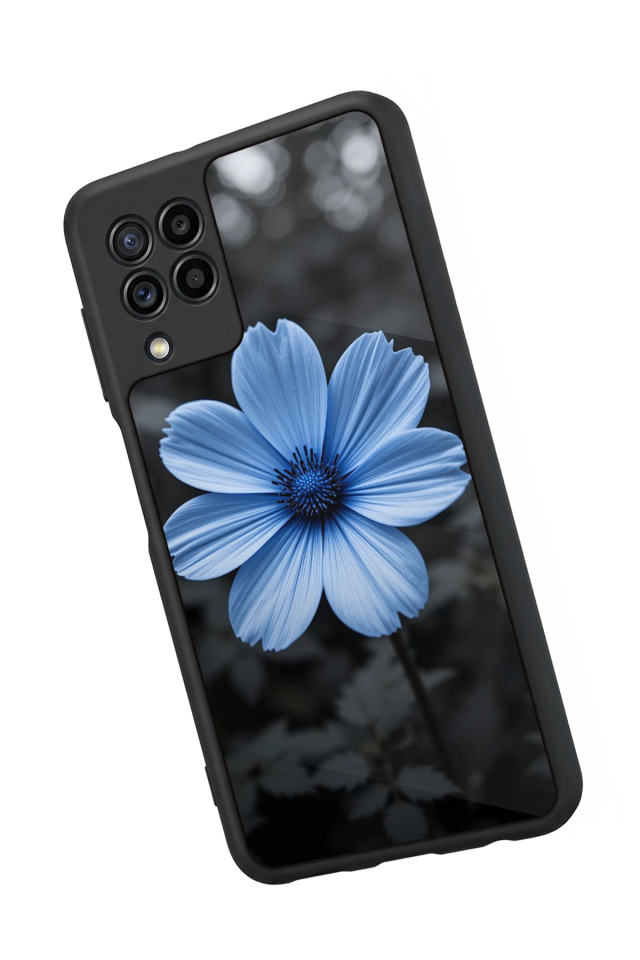 Samsung Galaxy M32 Uyumlu Cicek Tasarımlı Glossy Premium Kılıf