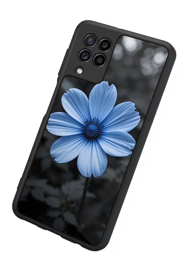 Samsung Galaxy M32 Uyumlu Cicek Tasarımlı Glossy Premium Kılıf