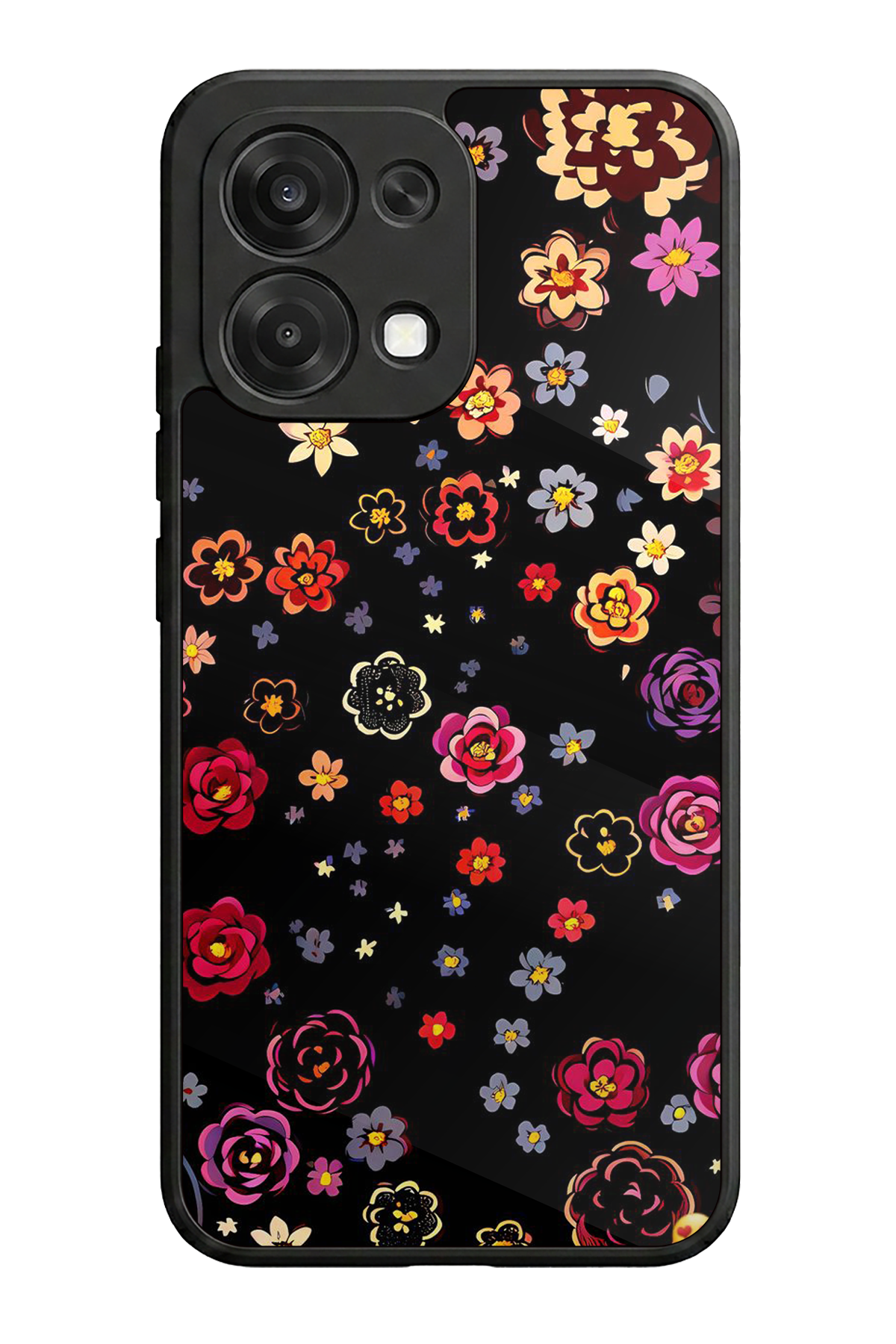 Oppo A6 Pro Uyumlu Floral Tasarımlı Glossy Premium Kılıf
