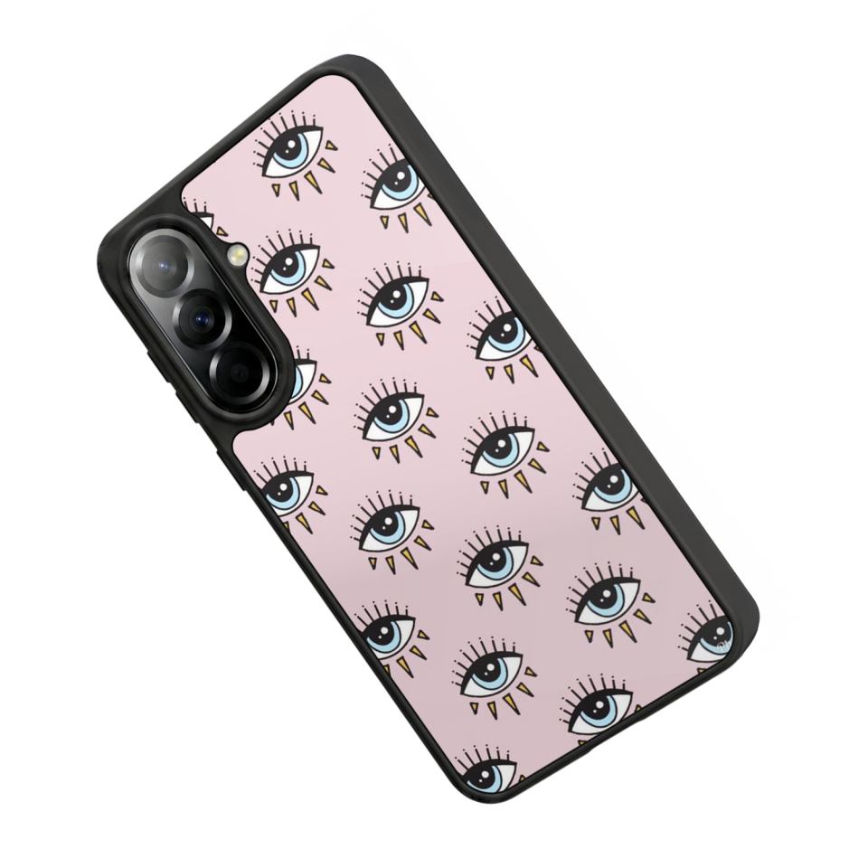 Samsung Galaxy A37 Uyumlu Göz Tasarımlı Glossy Premium Kılıf
