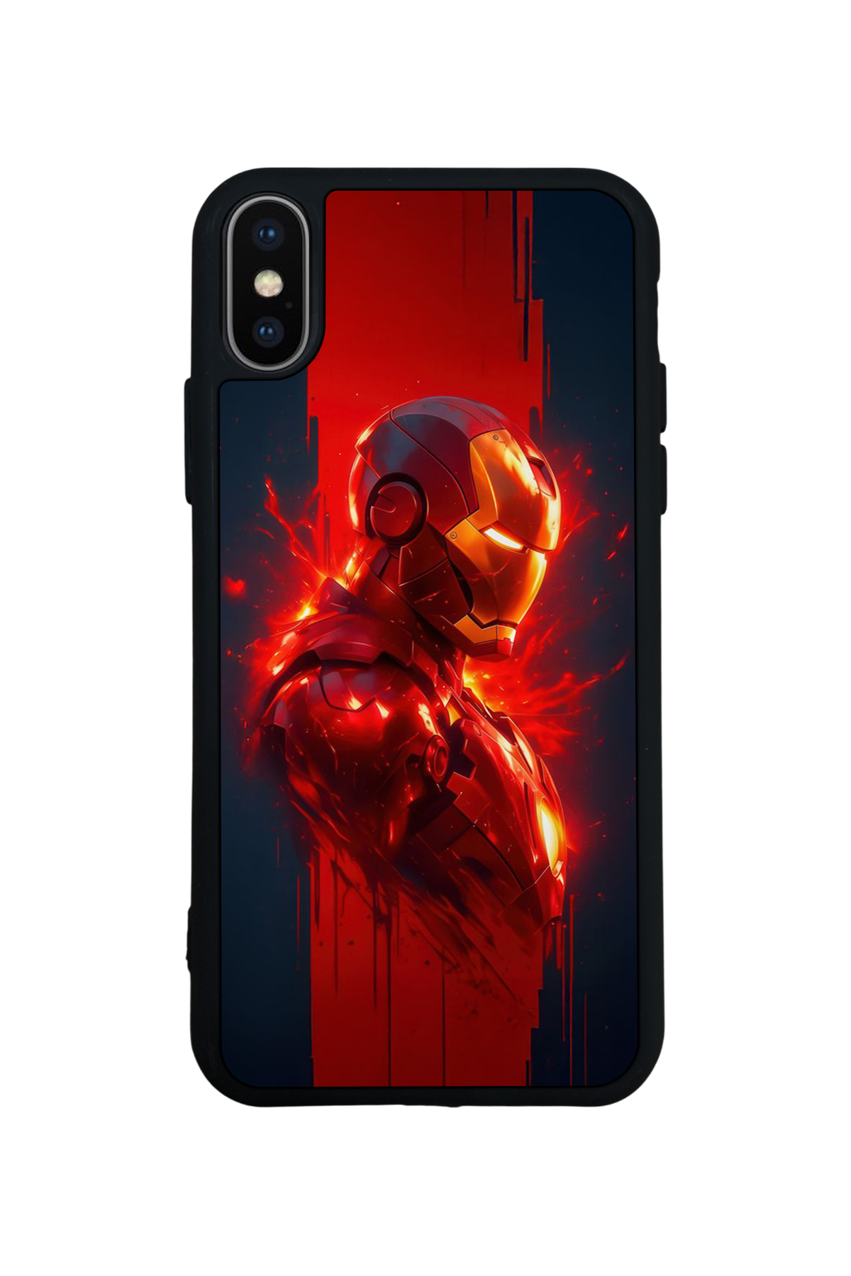 iPhone XS Max Uyumlu  Iron Man ( Demir Adam ) Tasarımlı Glossy Premium Kılıf