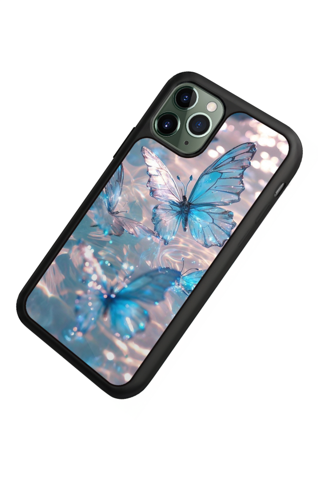 iPhone 11 Pro Uyumlu Kelebek Tasarımlı Glossy Premium Kılıf