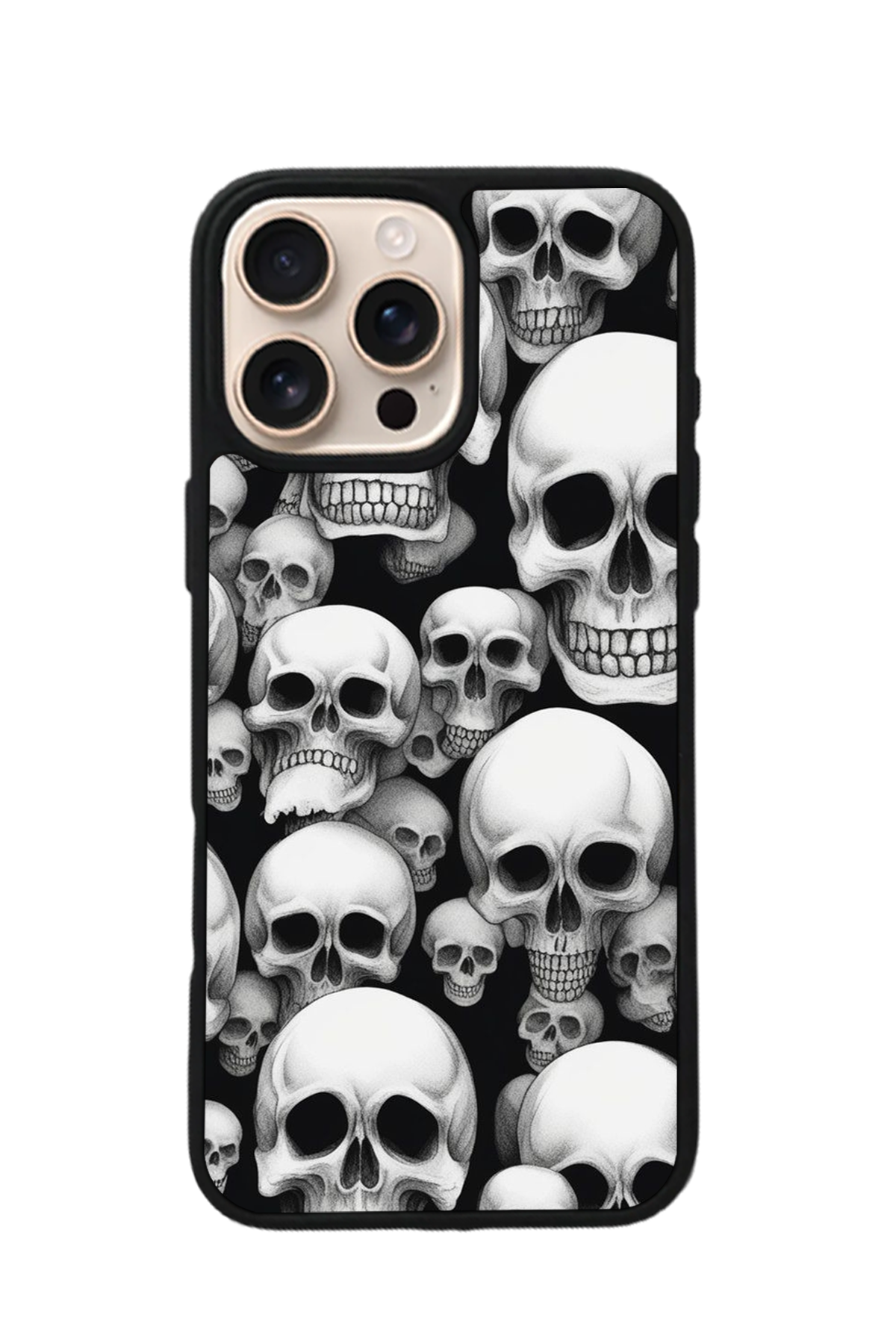 iPhone 14 Pro Uyumlu KuruKafa Tasarımlı Glossy Premium Kılıf