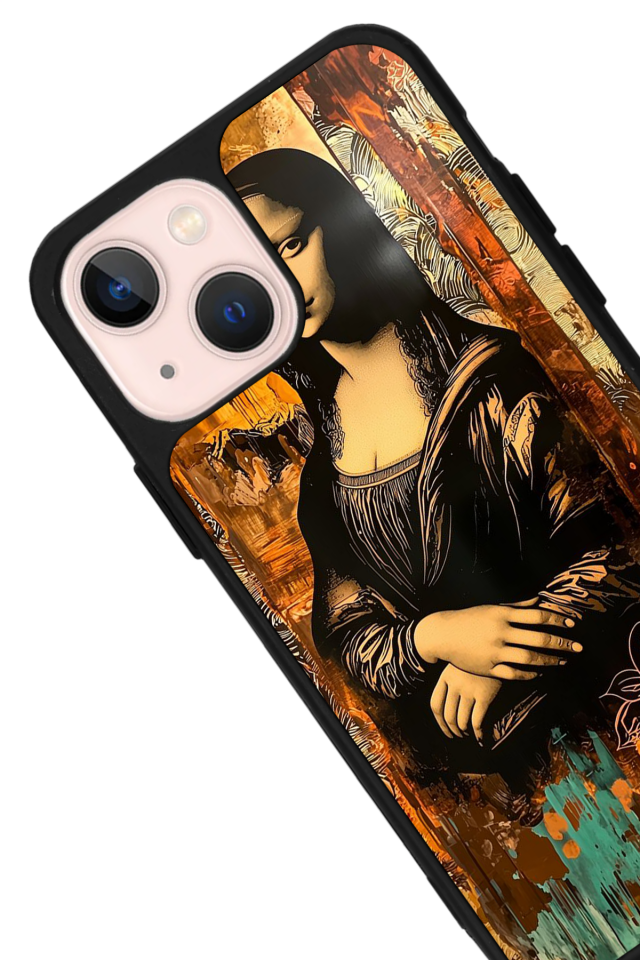 iPhone 15 Plus Uyumlu Monalisa Tasarımlı Glossy Premium Kılıf