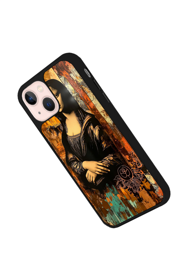 iPhone 15 Plus Uyumlu Monalisa Tasarımlı Glossy Premium Kılıf