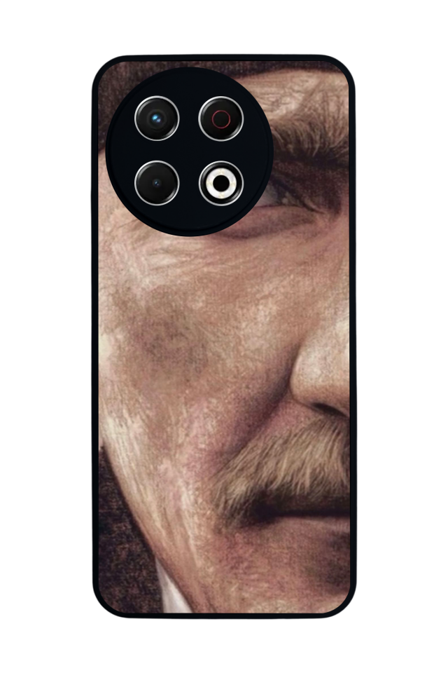 Tecno Spark 30 Pro Uyumlu Mustafa Kemal Ataturk Tasarımlı Glossy Premium Kılıf