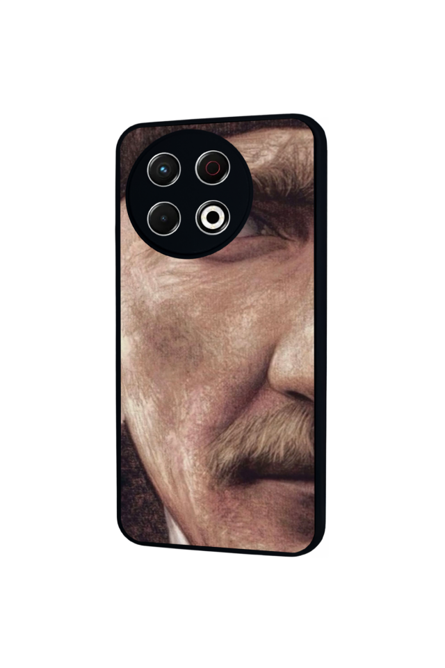 Tecno Spark 30 Pro Uyumlu Mustafa Kemal Ataturk Tasarımlı Glossy Premium Kılıf