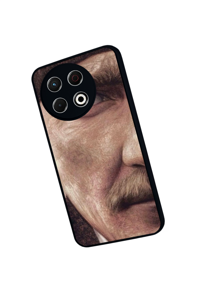 Tecno Spark 30 Pro Uyumlu Mustafa Kemal Ataturk Tasarımlı Glossy Premium Kılıf