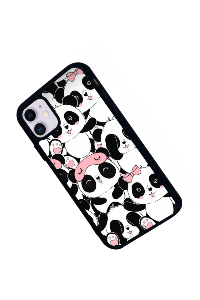 iPhone 11 Uyumlu Panda Tasarımlı Glossy Premium Kılıf