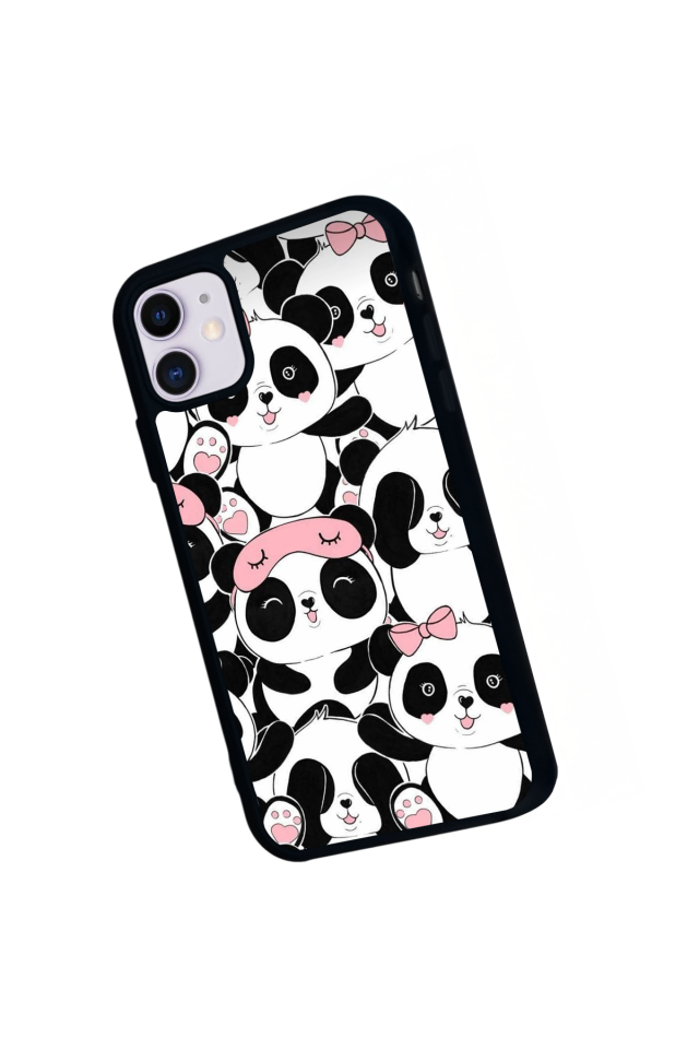 iPhone 11 Uyumlu Panda Tasarımlı Glossy Premium Kılıf