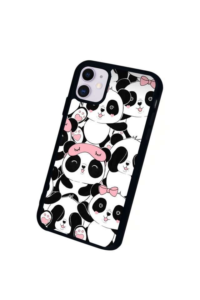 iPhone 11 Uyumlu Panda Tasarımlı Glossy Premium Kılıf