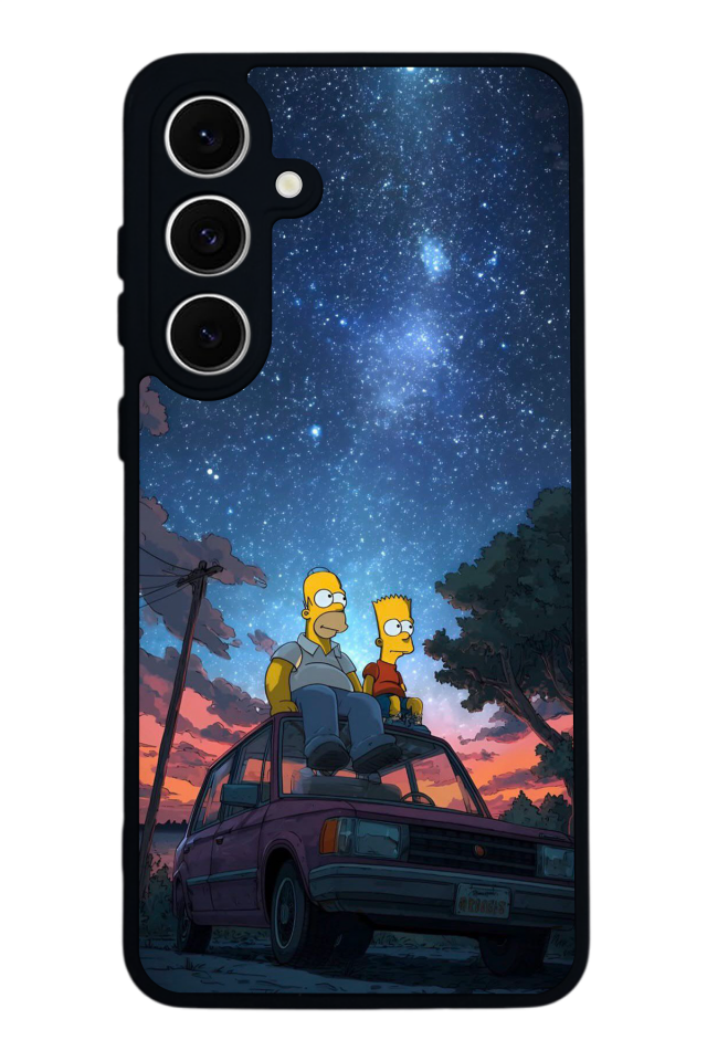 Samsung Galaxy S24 FE Uyumlu The Simpsons Tasarımlı Glossy Premium Kılıf