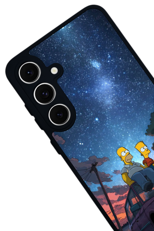 Samsung Galaxy S24 FE Uyumlu The Simpsons Tasarımlı Glossy Premium Kılıf
