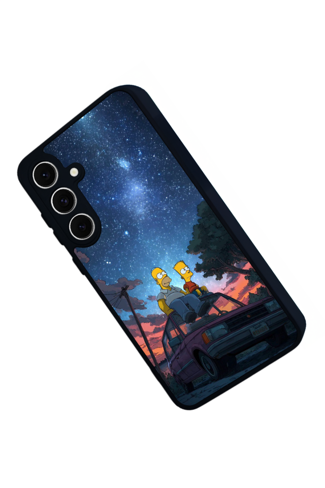 Samsung Galaxy S24 FE Uyumlu The Simpsons Tasarımlı Glossy Premium Kılıf