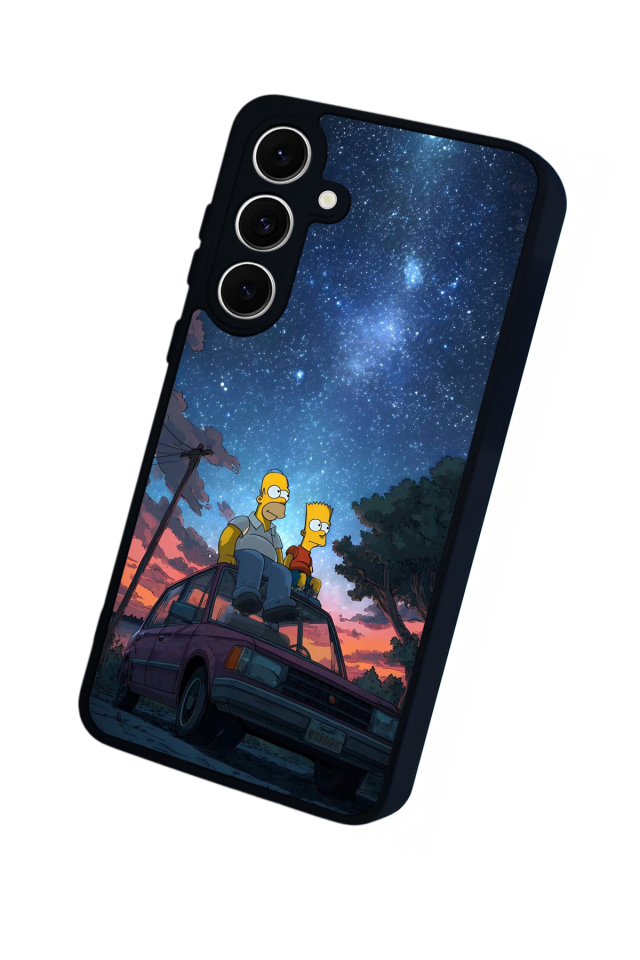 Samsung Galaxy S24 FE Uyumlu The Simpsons Tasarımlı Glossy Premium Kılıf