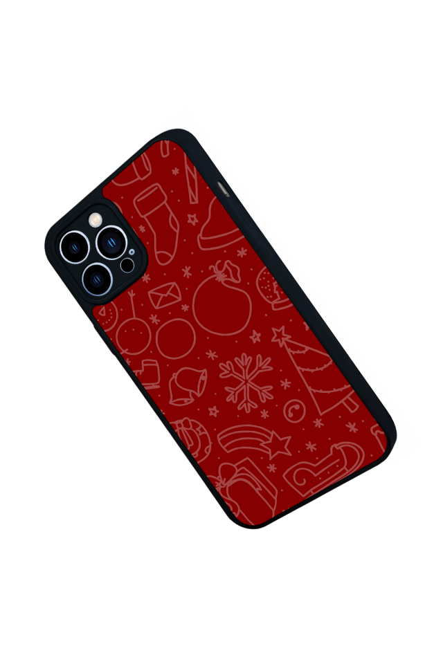 iPhone 13 Pro Max Uyumlu Yilbasi Christmas Tasarımlı Glossy Premium Kılıf