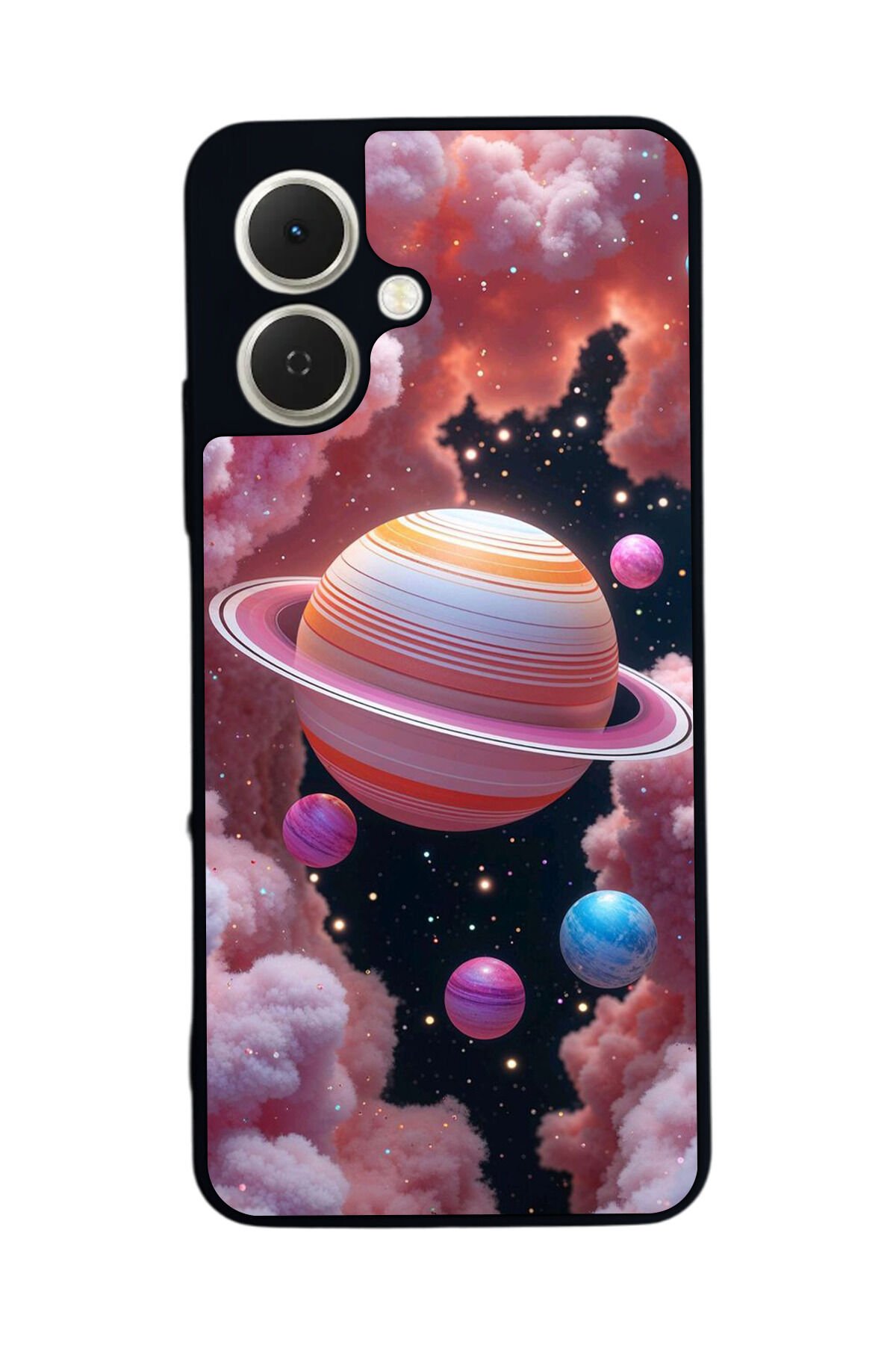 Tecno Spark GO 2 Uyumlu Uzay Tasarımlı Glossy Premium Kılıf