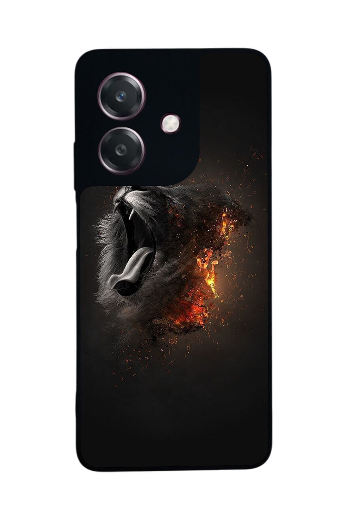 Oppo A3 5G Uyumlu Aslan Tasarımlı Glossy Premium Kılıf