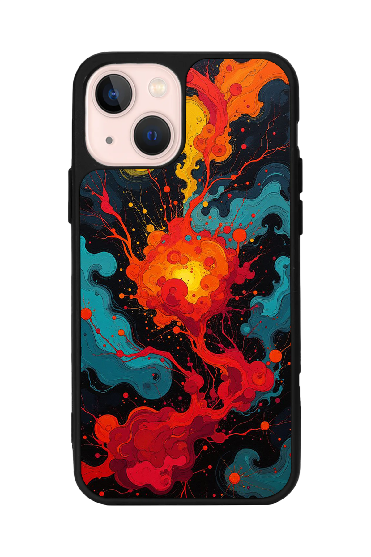 iPhone 13 Mini Uyumlu Abstract Tasarımlı Glossy Premium Kılıf