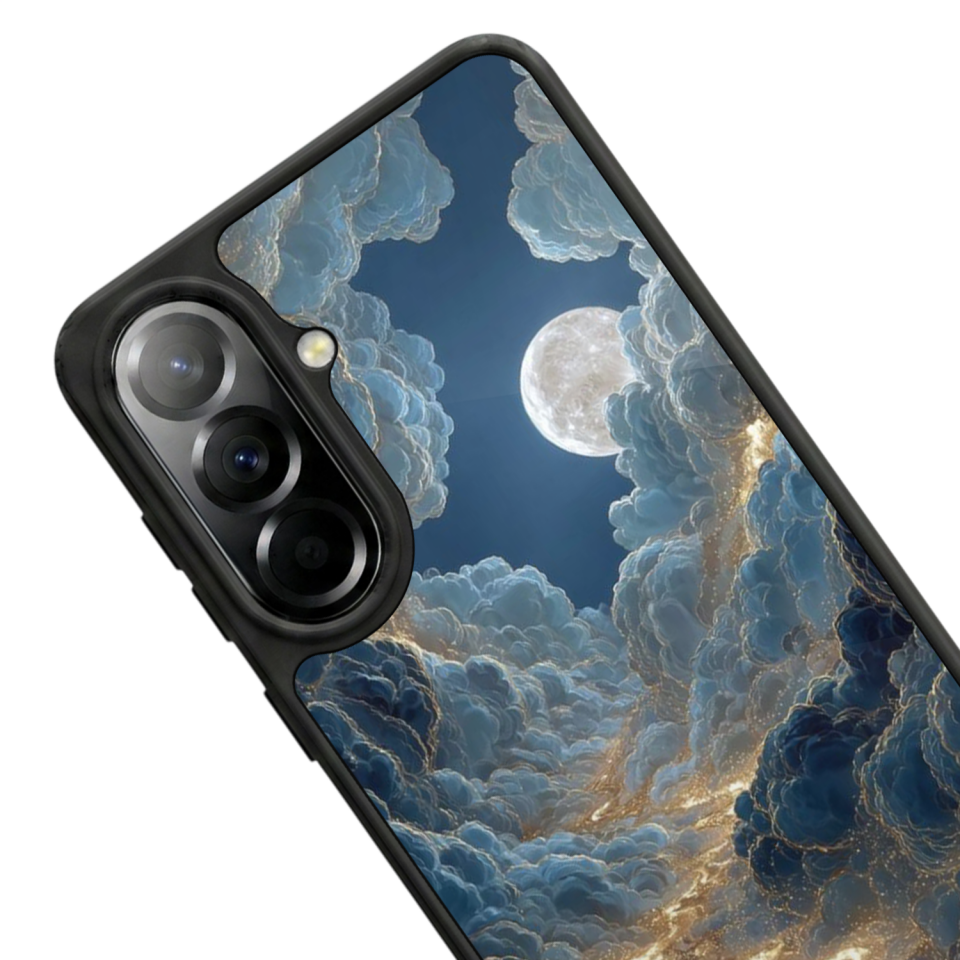 Samsung Galaxy A37 Uyumlu Ay Tasarımlı Glossy Premium Kılıf