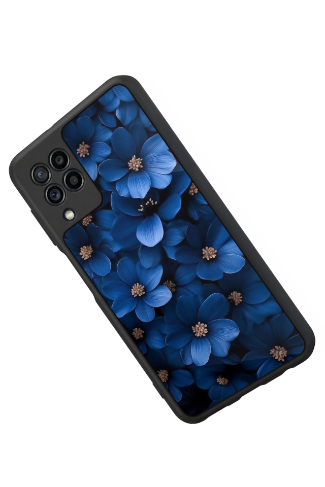 Samsung Galaxy M32 Uyumlu Cicek Tasarımlı Glossy Premium Kılıf