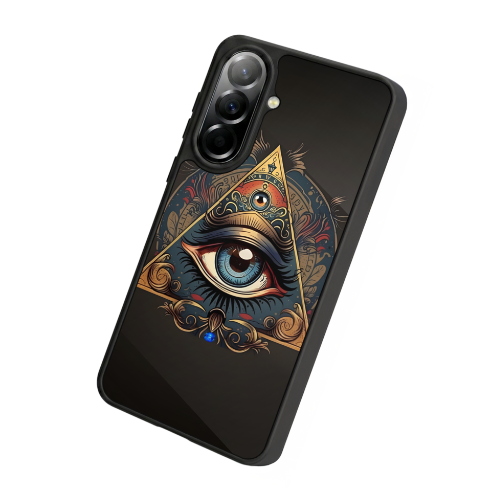 Samsung Galaxy A37 Uyumlu Göz Tasarımlı Glossy Premium Kılıf