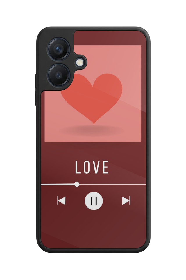 Samsung Galaxy A07 Uyumlu Kalp Love Tasarımlı Glossy Premium Kılıf