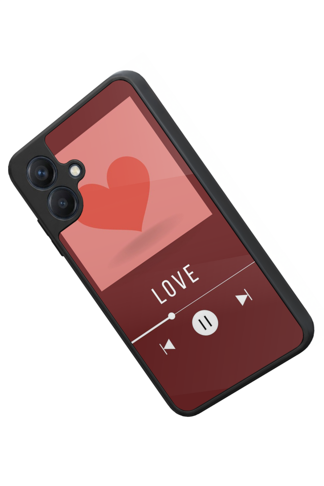 Samsung Galaxy A07 Uyumlu Kalp Love Tasarımlı Glossy Premium Kılıf