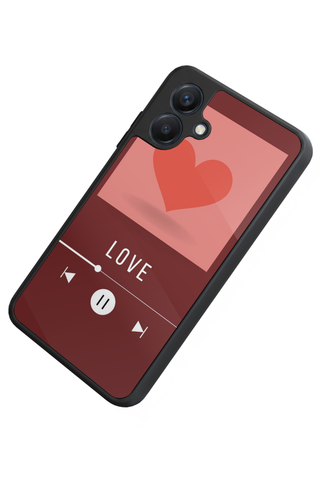 Samsung Galaxy A07 Uyumlu Kalp Love Tasarımlı Glossy Premium Kılıf