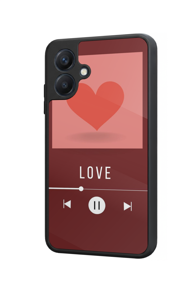 Samsung Galaxy A07 Uyumlu Kalp Love Tasarımlı Glossy Premium Kılıf
