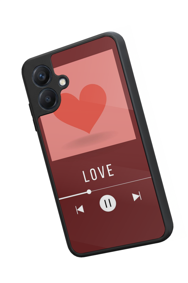 Samsung Galaxy A07 Uyumlu Kalp Love Tasarımlı Glossy Premium Kılıf