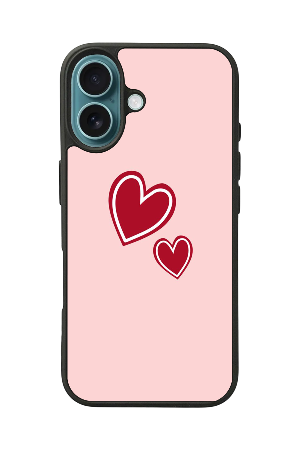 iPhone 16 Uyumlu Kalp Love Tasarımlı Glossy Premium Kılıf