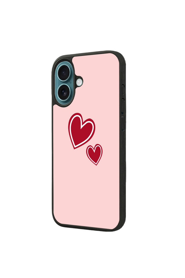 iPhone 16 Uyumlu Kalp Love Tasarımlı Glossy Premium Kılıf